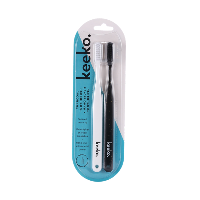 keeko charcoal toothbrush